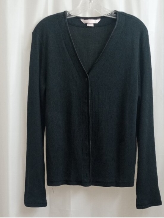 Victoria's Secret Sweaters - Victoria's Secret Dark Grey Thermal Cardigan Sweater w/ Bell Sleeves-Size: Large